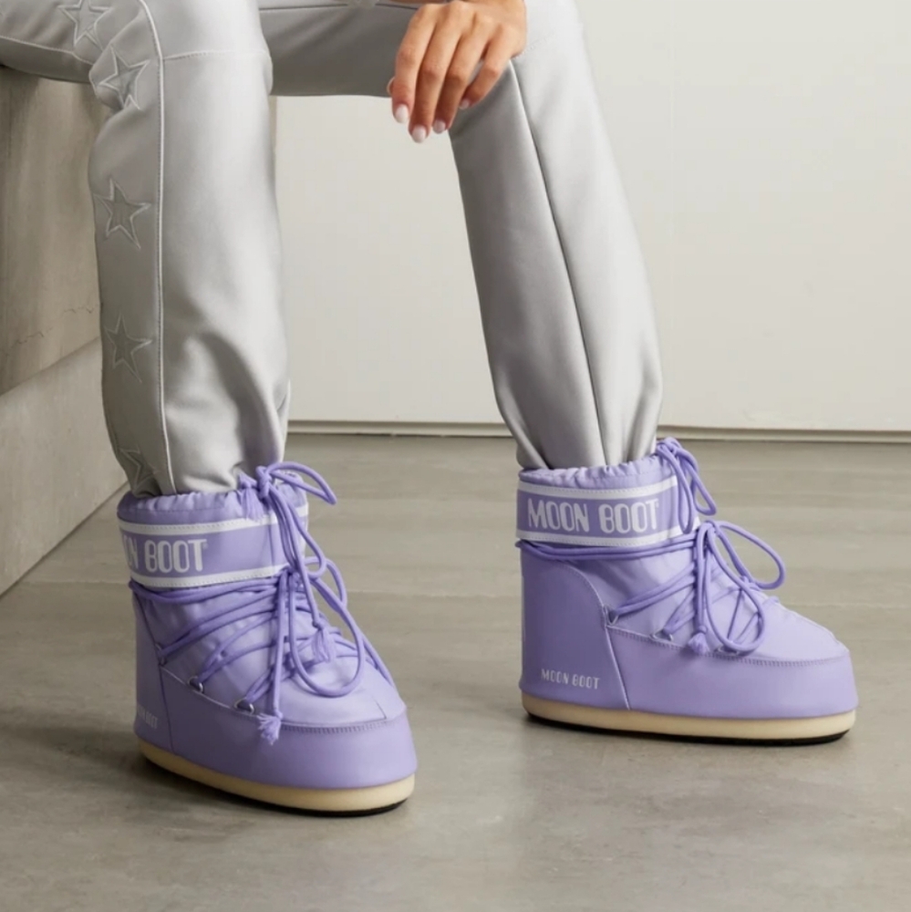 Moon Boot Purple Low Icon Snow Boot Moon Boots Lilac purple Snow Boots Short - Picture 3 of 17